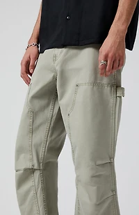 Pacsun Olive Reinforced Knee Panels Baggy Carpenter Pants