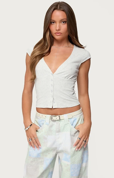 Edikted Alza Button Up Top