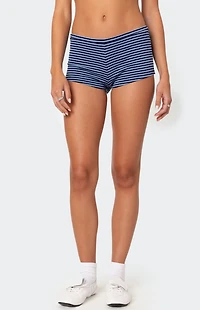 Edikted Levia Striped Micro Shorts