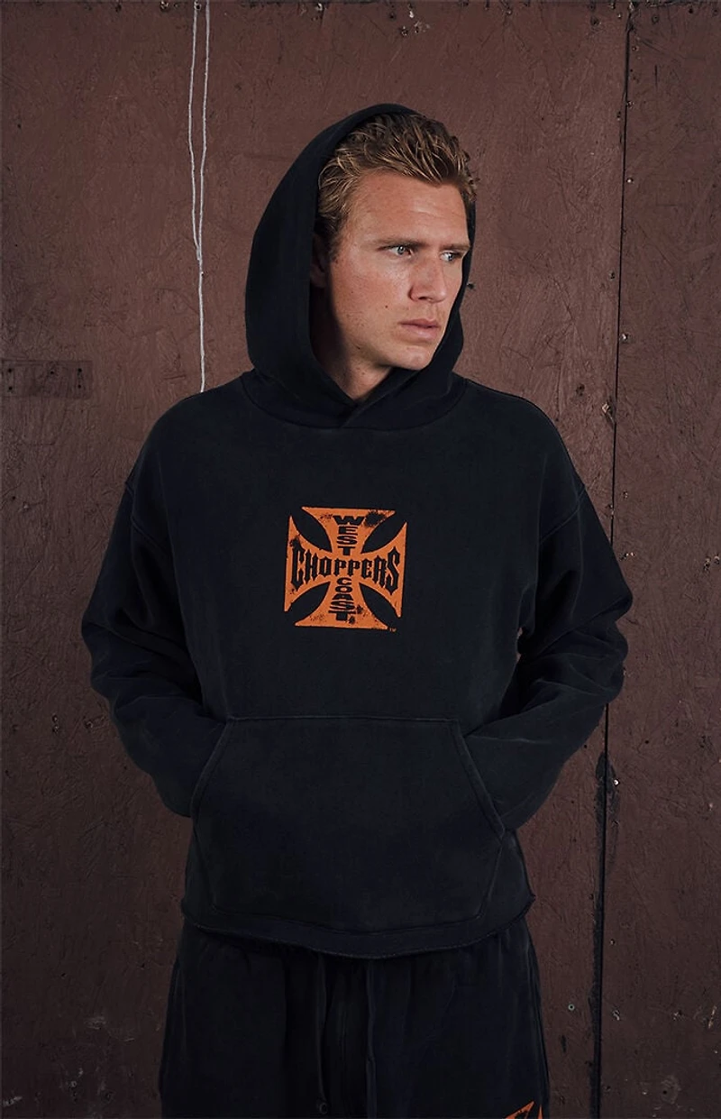 West Coast Choppers Orange Core Logo Hoodie