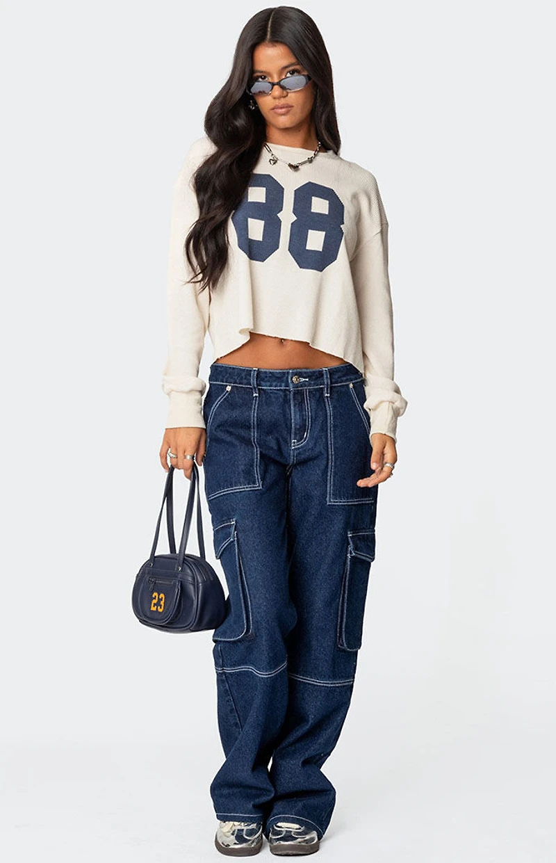 Edikted 88 Waffle Long Sleeve T-Shirt