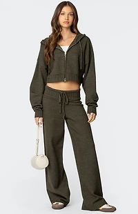 Edikted Russell Straight Leg Knit Pants