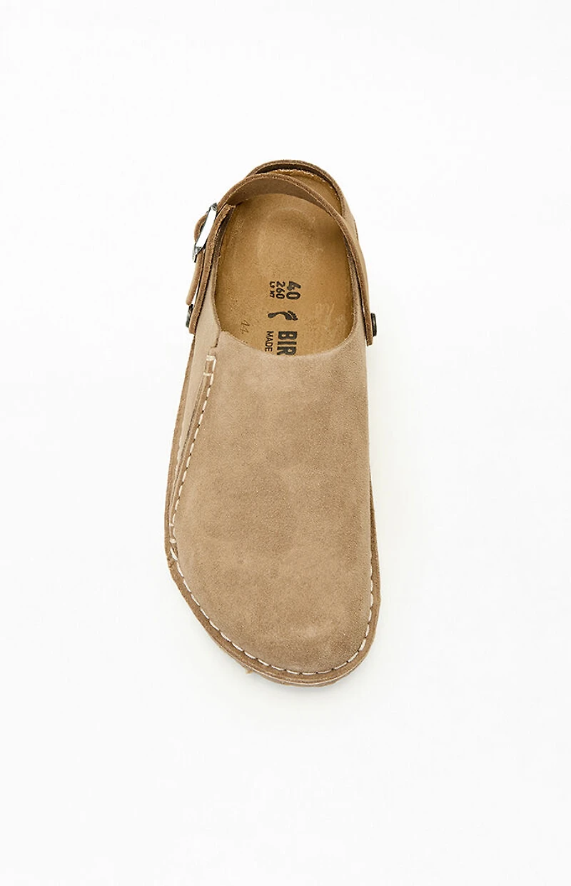 Birkenstock Women's Lutry Premium Suede Clog Gray Taupe