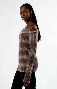 Daisy Street Space Dye Asymmetrical Sweater