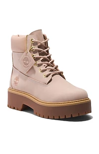 Timberland Women's Tan Stone Street 6inch Lace-Up Waterproof Boots