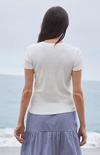 John Galt White Hawaii Embroidered T-Shirt