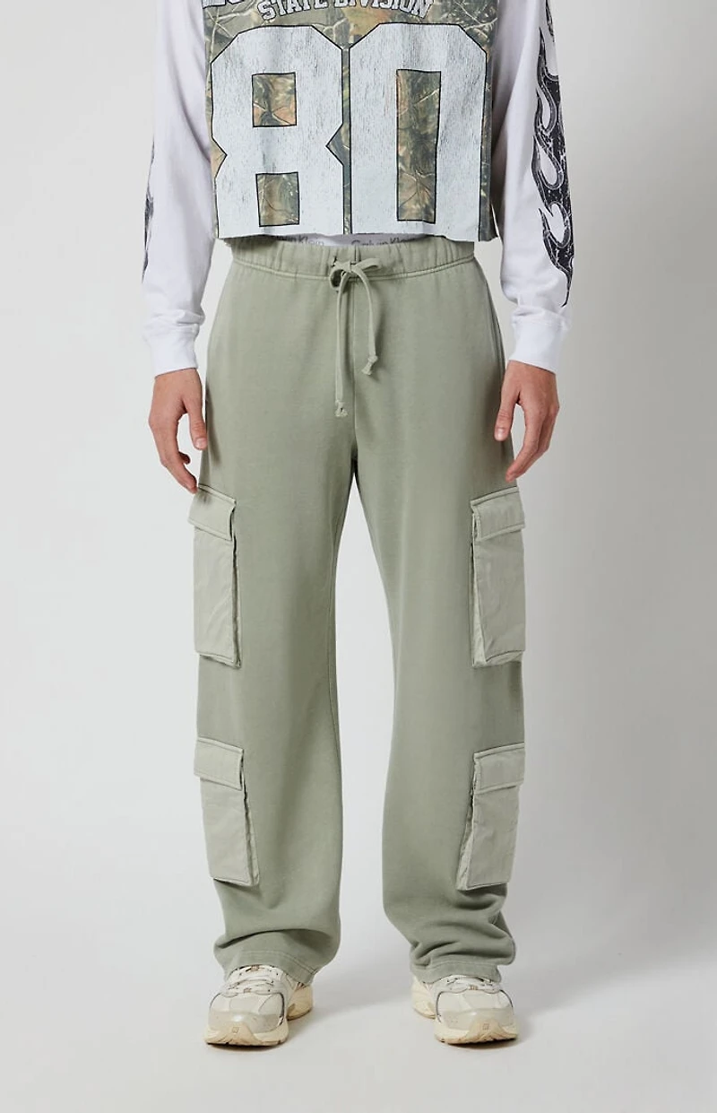 Pacsun Gray Baggy Cargo Sweatpants