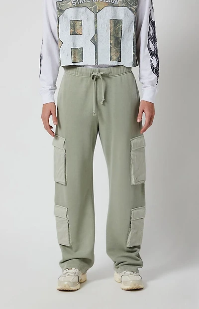Pacsun Gray Baggy Cargo Sweatpants