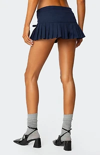 Edikted Side Bow Pleated Mini Skort