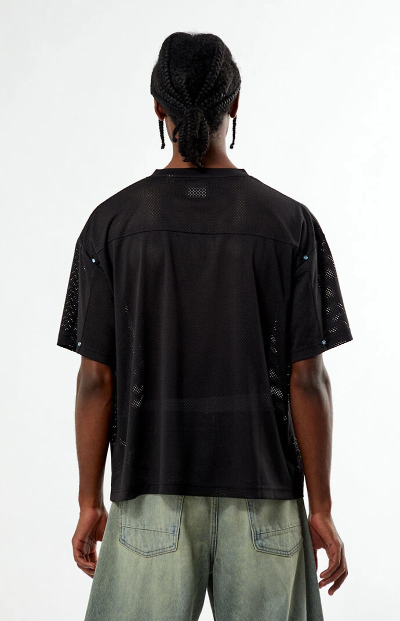 Pacsun Blue V-Neck Cropped Jersey