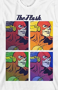 Kids The Flash Pop Art Squares T-Shirt