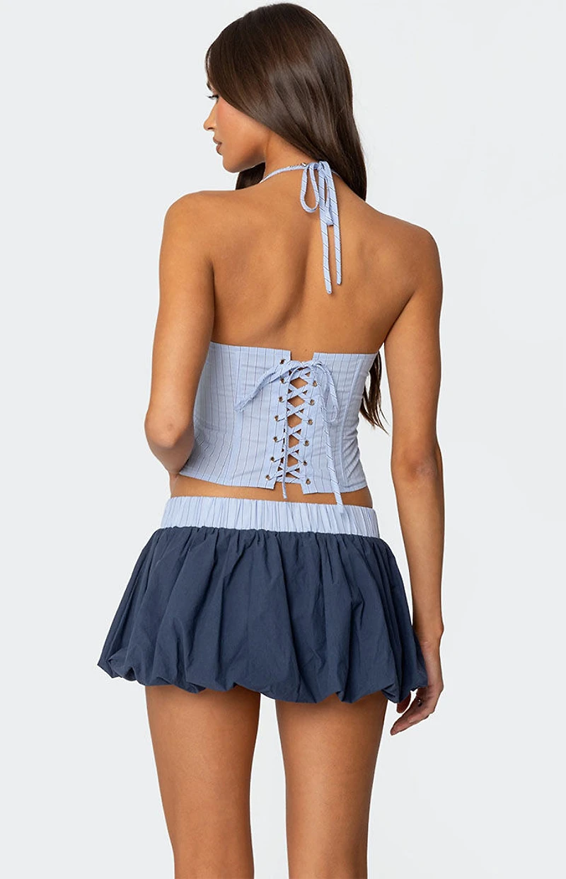 Edikted Janey Striped Halter Corset