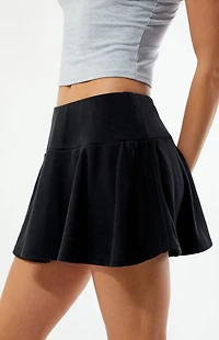 adidas Black Essentials 3-Stripes Mini Skirt