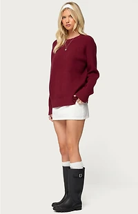 Edikted Lavonne Oversized Knit Raglan Sweater