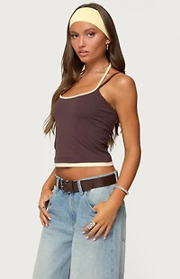 Edikted Roya Layered Halter Tank Top