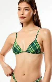 Snorkelbear Plaid Vice Triangle Bikini Top