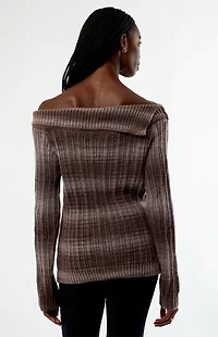 Daisy Street Space Dye Asymmetrical Sweater