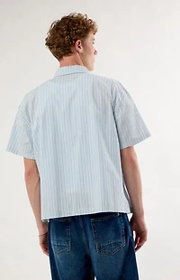 Pacsun Striped Boxy Short Sleeve Button Down Shirt