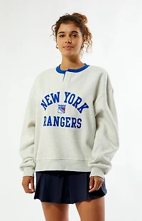 WILD COLLECTIVE x NHL New York Rangers Henley Sweatshirt