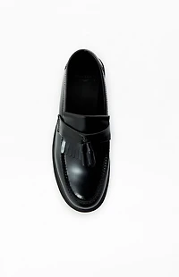 Dr Martens Black Adrian Polished Smooth Leather Tassel Loafers