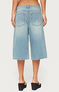 Edikted Jaci Denim Bermuda Shorts