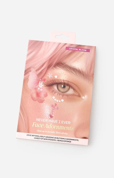 NEVER HAVE I EVER Crystal Bloom Face Stickers