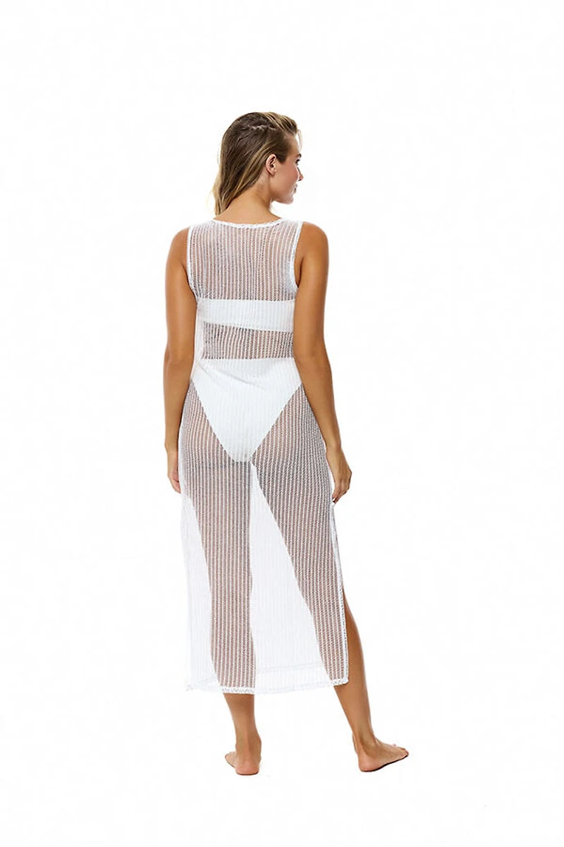 VYB White Camden Crochet Maxi Dress