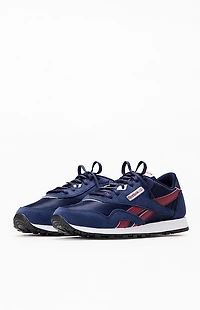Reebok Kids Navy & Burgundy Classic Nylon Collegiate Shoes