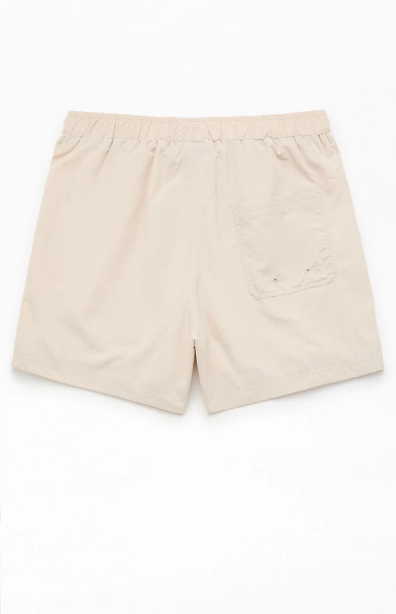 Pacsun Oatmeal Baggy 4.5" Swim Trunks