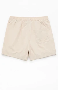Pacsun Oatmeal Baggy 4.5" Swim Trunks