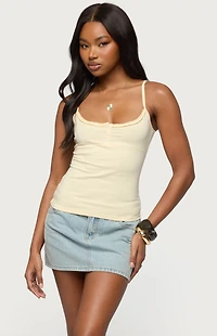 Edikted Oksana Henley Tank Top