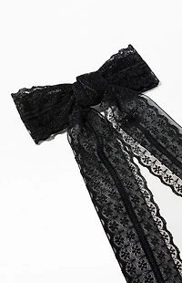 LA Hearts Piper Lace Bow Hair Barrette