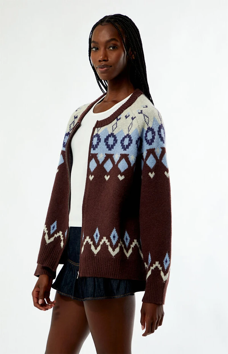 Daisy Street Ava Zip Up Cardigan