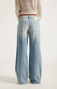 Pacsun Zoe Low Rise Girlfriend Jeans Light Blue