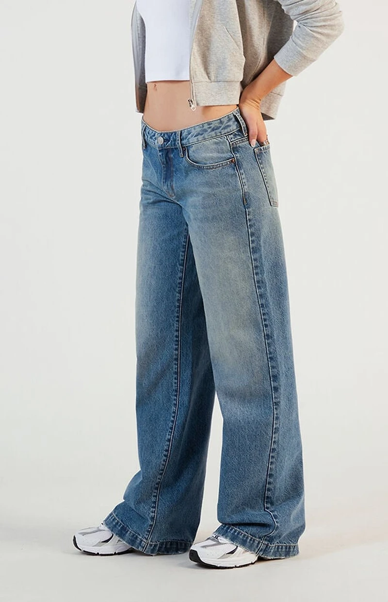 Pacsun Casey Low Rise Baggy Jeans Dark Indigo Tinted