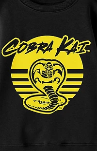 Kids Cobra Kai Yellow Circle Crew Neck Sweatshirt