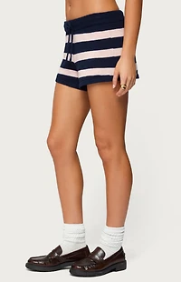 Edikted Amaris Striped Knit Shorts