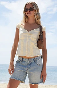 John Galt Yellow Elena Top