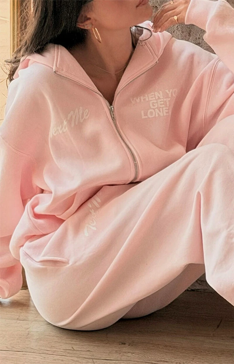 Lonely GHOST Text Me When You Get Zip Up Hoodie