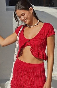 Beverly and Beck Elenah Crochet Top