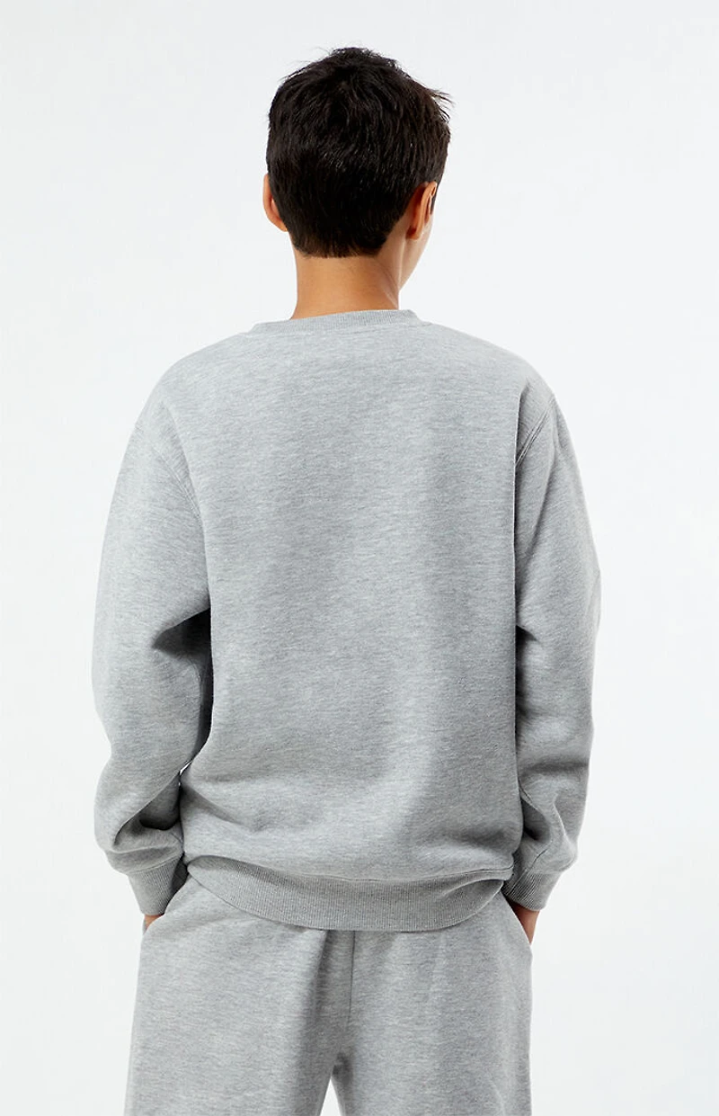 Pacsun Kids Heather Grey Pacific Sunwear Crew Neck Sweatshirt