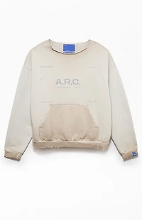 A.R.C. Khaki Vintage Wash Heavyweight Fleece Cutoff Sweatshirt
