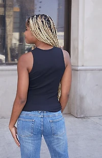 John Galt Black Natasha Tank Top