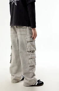 Pacsun Kids Baggy Jeans Cargo Gray