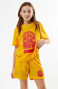 Pacsun Kids Club Pac Gold Mesh Soccer Shorts