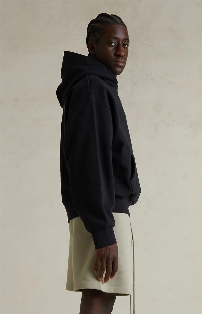 Fear of God ESSENTIALS Jet Black Classic Fleece Hoodie
