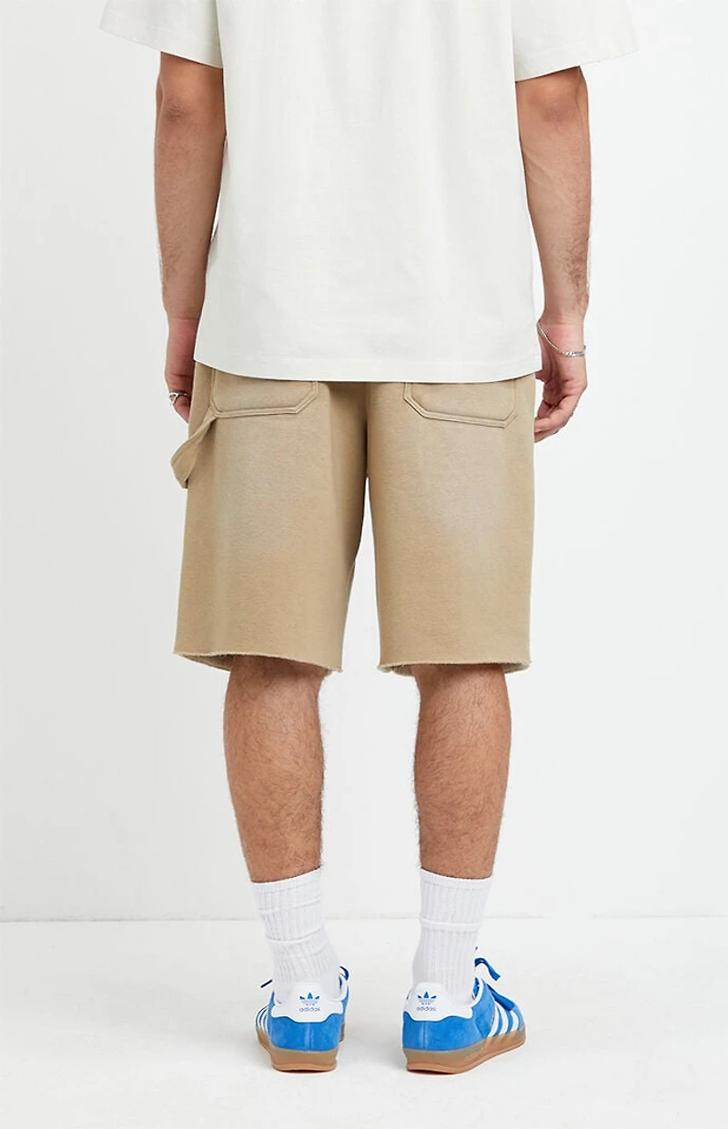 Pacsun Frasier Fleece Cutoff Carpenter Baggy Sweat Shorts