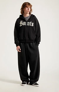 Pacsun Washed Black Fleece Extreme Baggy Sweatpants