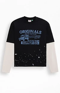 GUESS Originals Auto Repair 2fer Long Sleeve T-Shirt