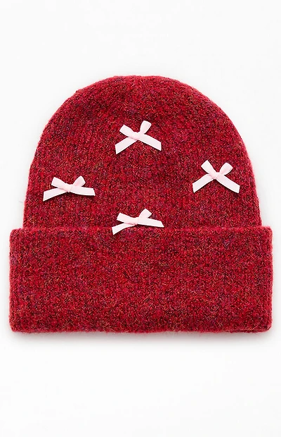 Pacsun Chunky Knit Bow Beanie
